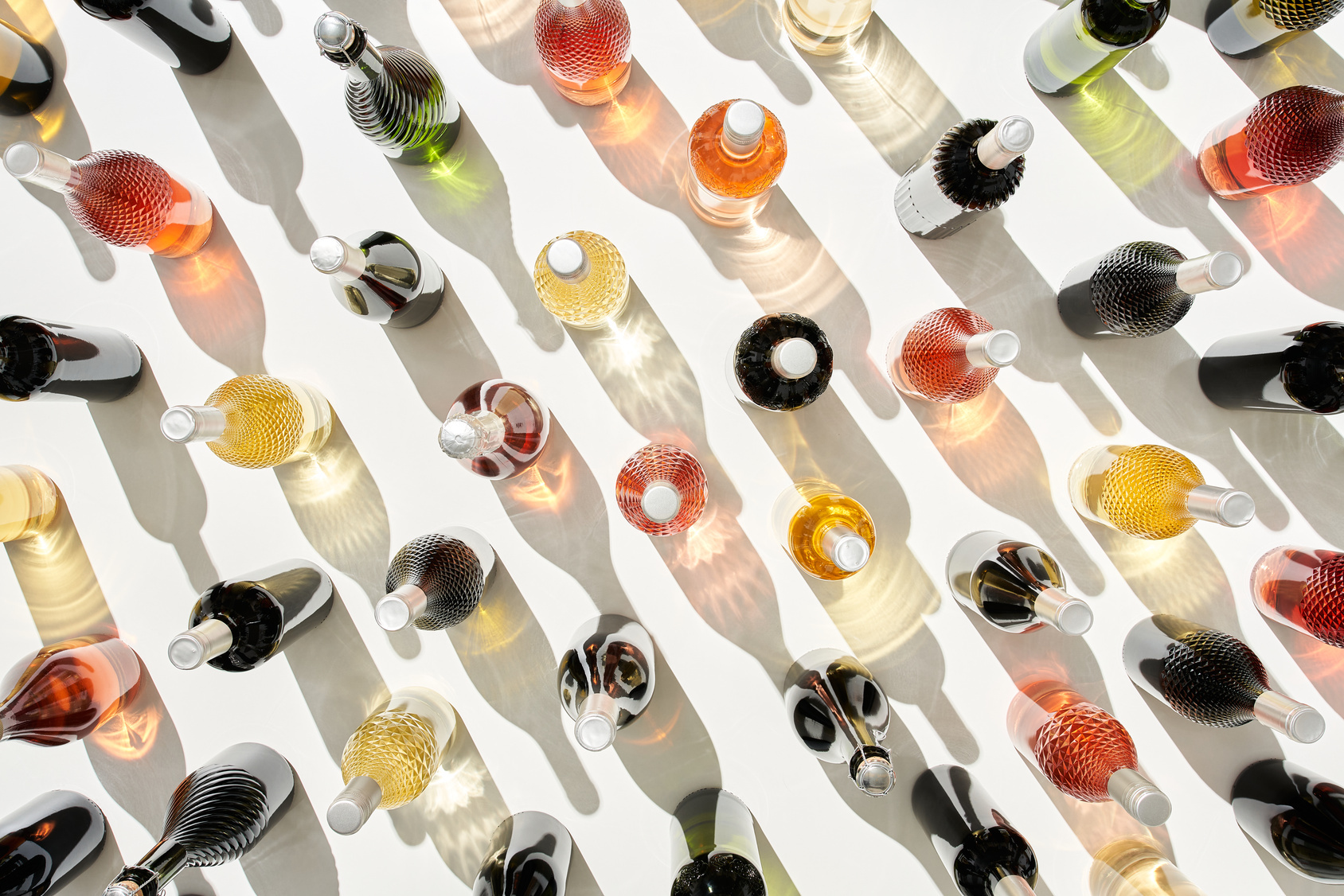 Graphic bottles grid